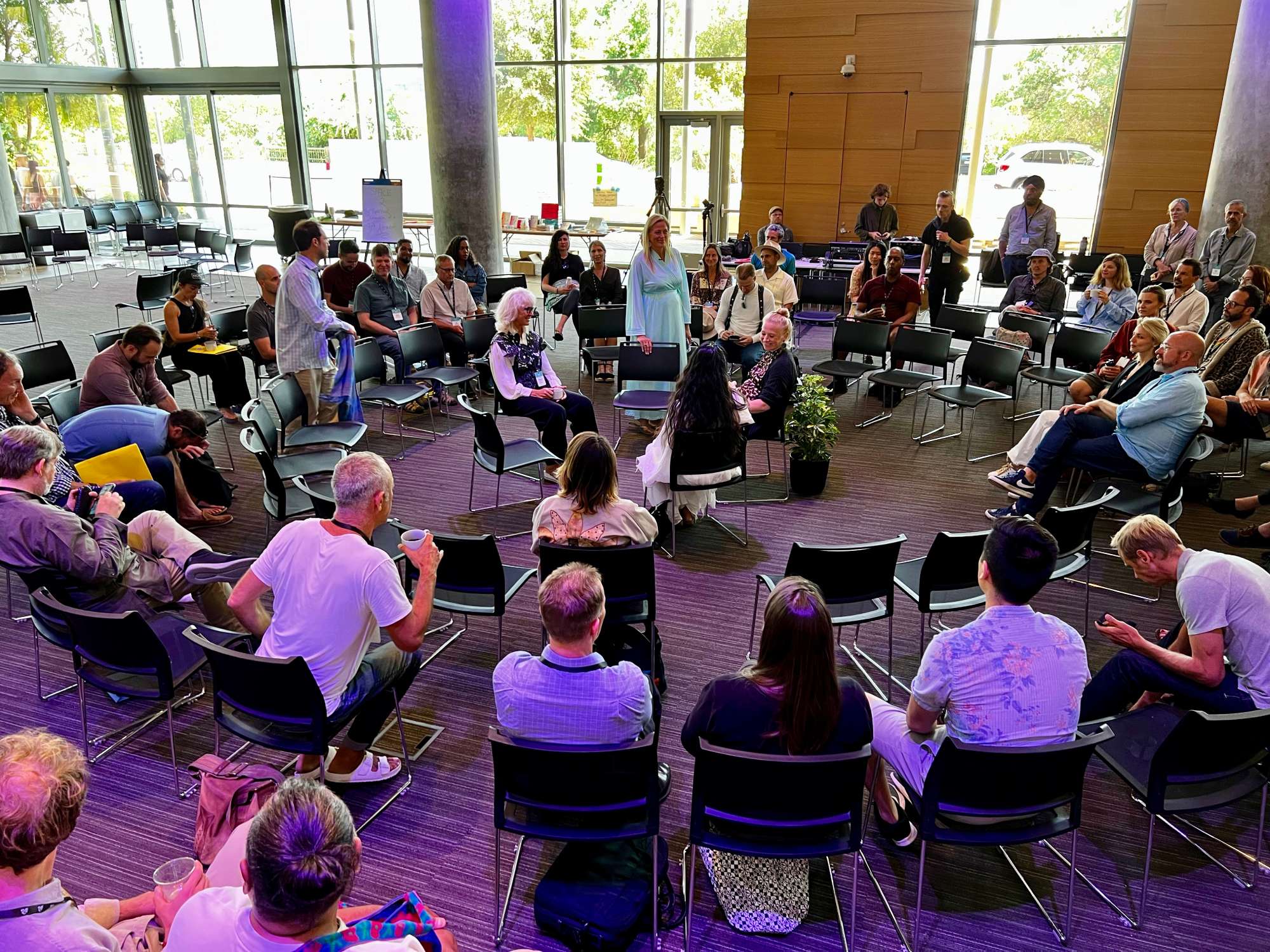 A circle in session