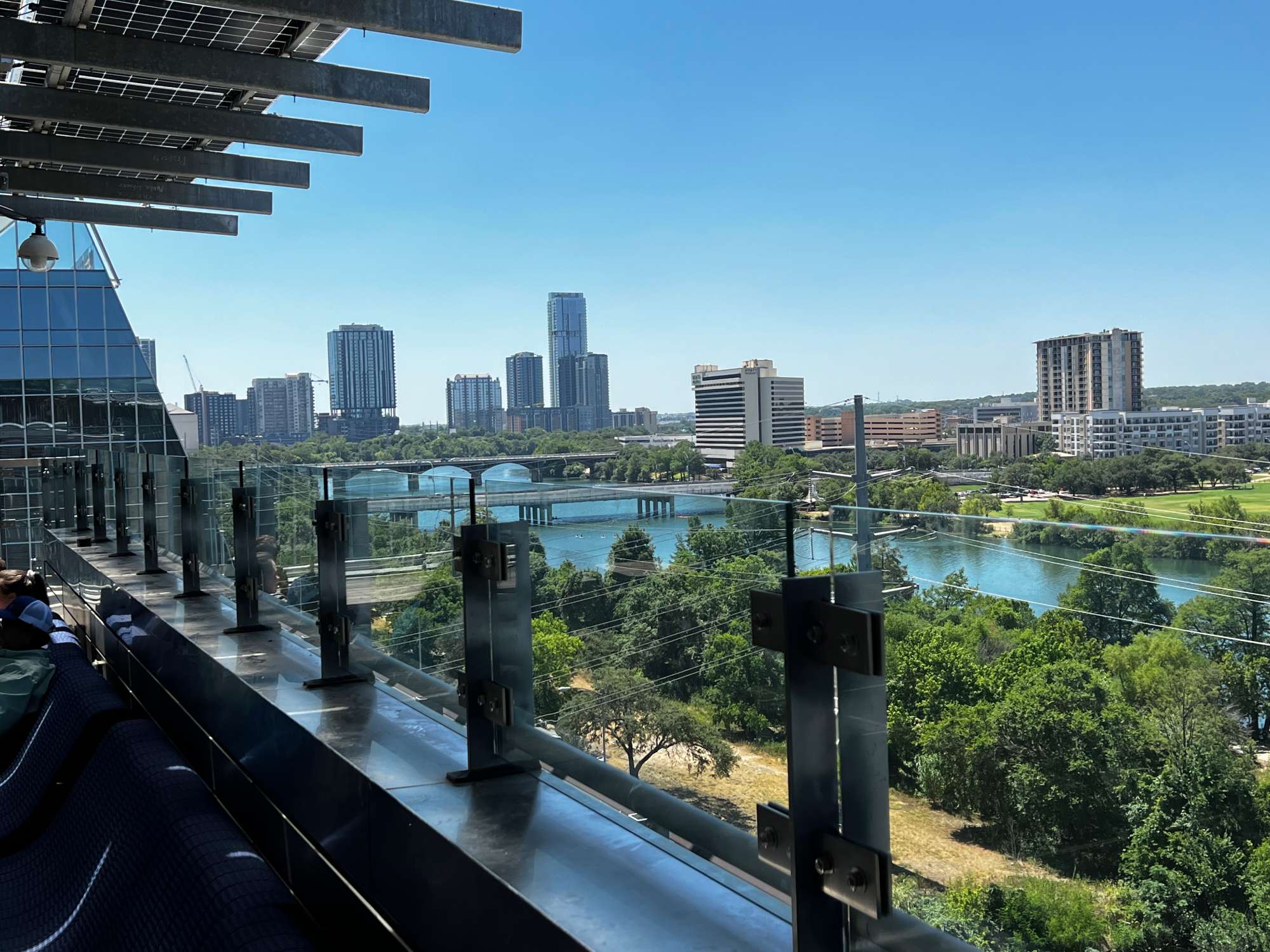 Austin skyline from the library terrace