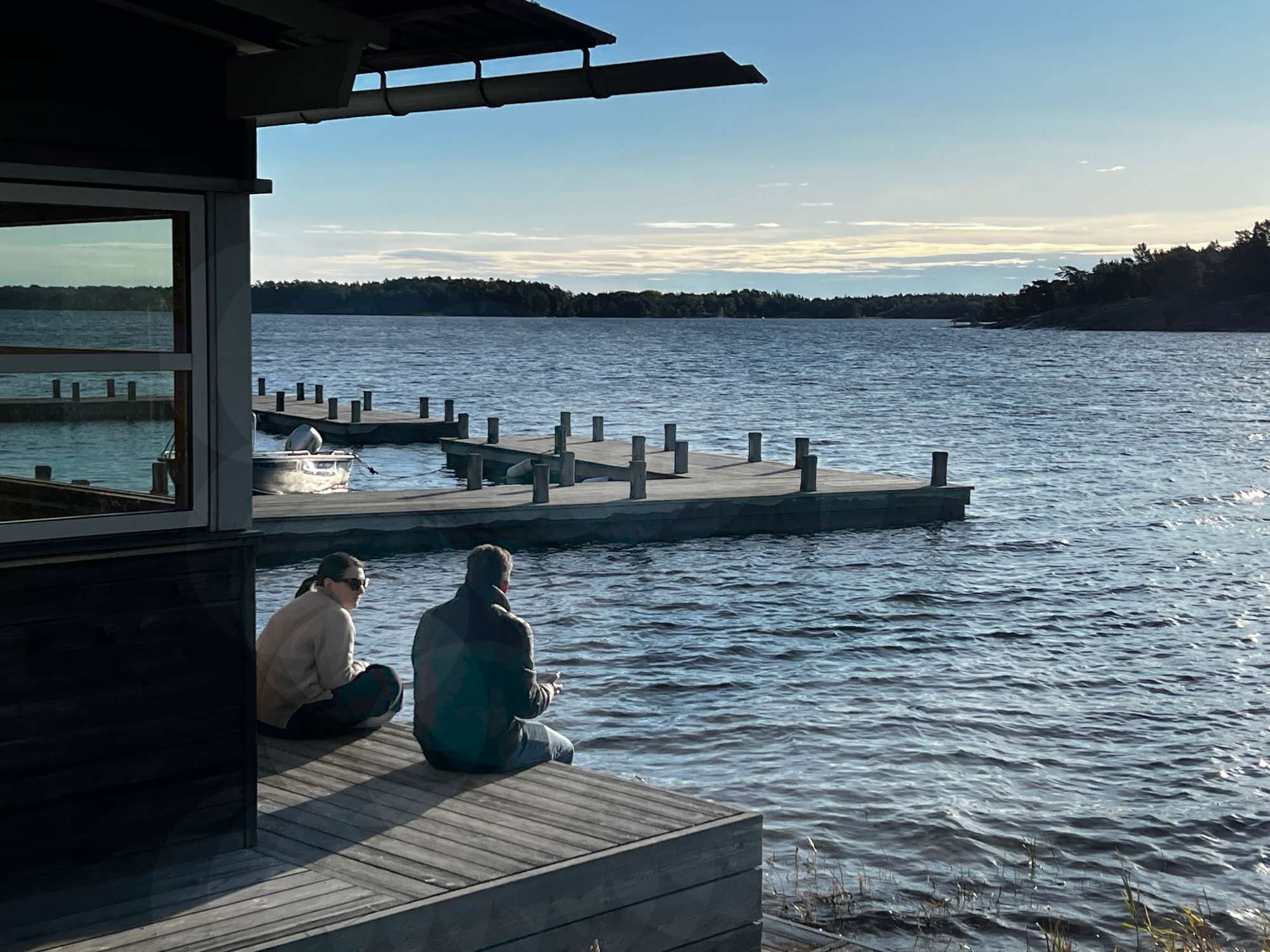 By the boathouse