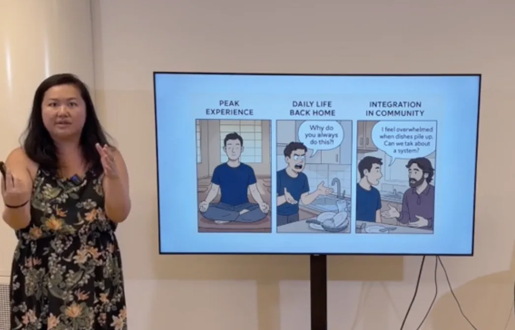 A session at Emerge Lakefront – from peak experience to integration in community